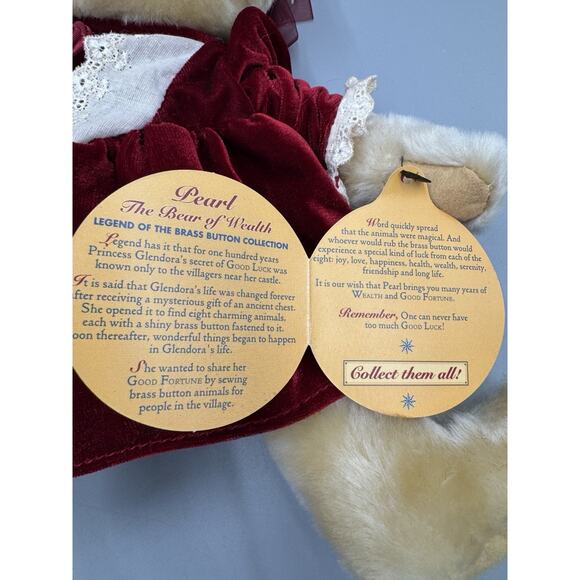 Brass Button Bears Pearl The Bear of Wealth 11” Fully Jointed - Picture 9 of 11